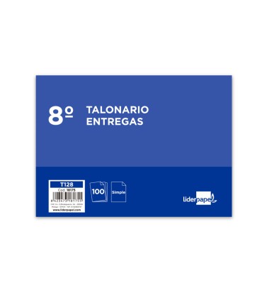 Talonario liderpapel entregas 8º original t128 apaisado